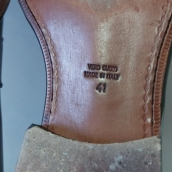 Calzoleria Toscana Dress Loafer Size 41 EU Blue Leather Handmade Style 5712 - Picture 13 of 15